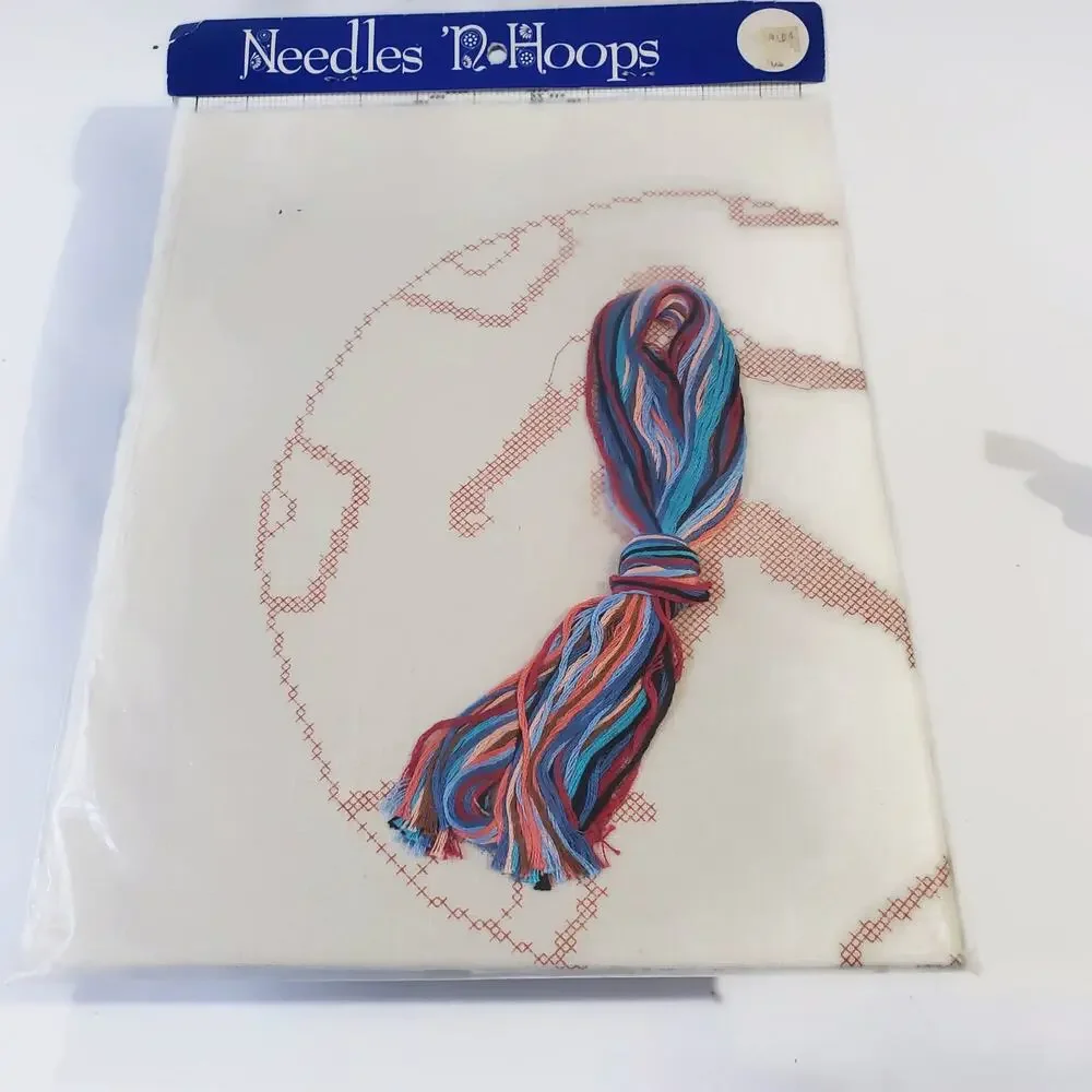 Bucilla Needles 'N Hoops#340 Soccer Cross Stitch Kit Sealed
